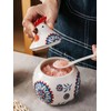 13OZ Ceramic Salt Cellar with Lid and Spoon,Chicken Salt Container