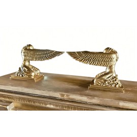 winlead 2PCS Kneeling Ark Angel Statue, Gold Plated Ark of The Covenant Historic Replica Figurine, Religious Decorative Figurine Collectible, Praying Angel Statue for Home or Garden, Movie Props