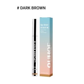 OUHOE Lip Gloss - Long-Lasting Nourishment, Waterproof Lip Volume Eyeliner Lipliner Cosmetic peel of flip liner Makeup Fall Gift - Color: dark brown lip liner