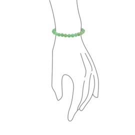 Semi Precious Gemstone Matte Green Aventurine Round Bead Ball 8MM Stacking Stretch Bracelet for Women Men Teen Unisex