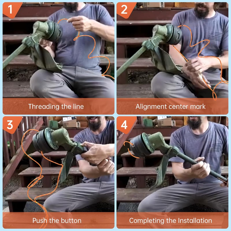 15 Pack AL2420P Replacement Twisted Trimmer Line Compatible with All