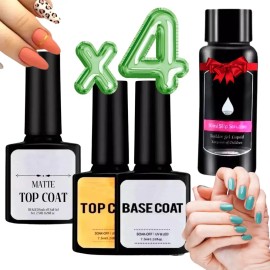 Kit Base Coat top Coat top Matte Para Polygel Esmalte Gel