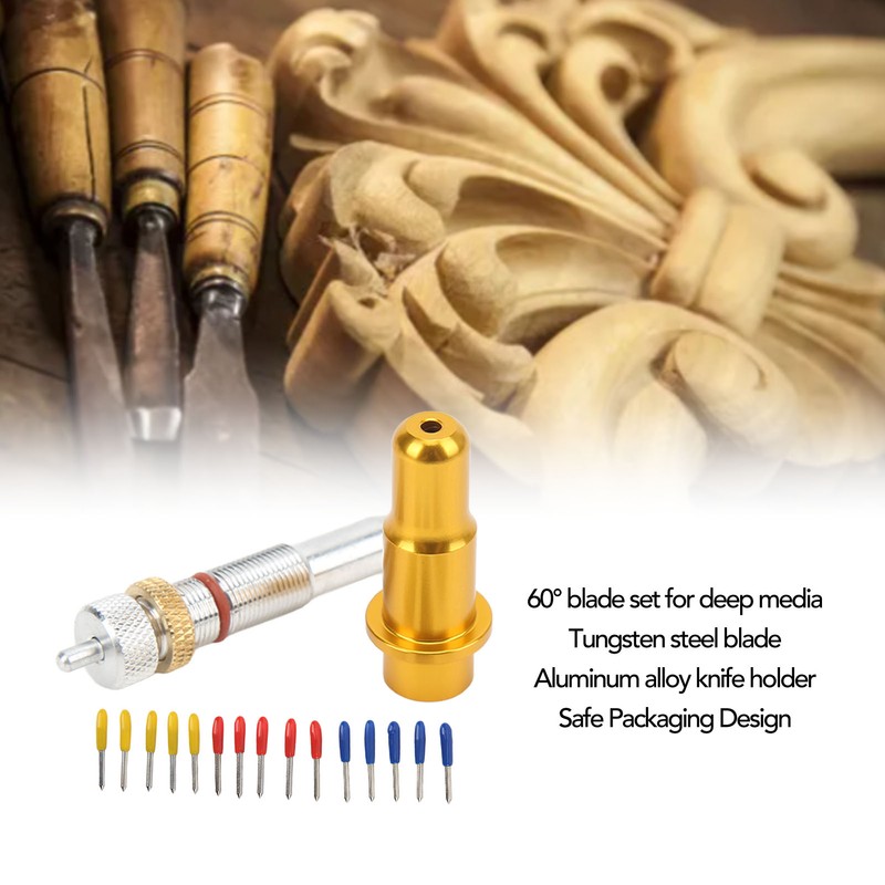 Cutting Plotter Knife Holder Kit 3 Types Different Blades Incisive