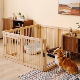 Foldable No-Drill Dog Playpen & Portable Indoor/Outdoor Pet Exercise Fence