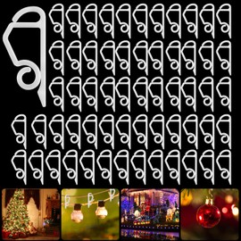 Yotako 150 Pcs Christmas Light Hooks Weatherproof for Hanging Outdoor Lights Christmas Decoration