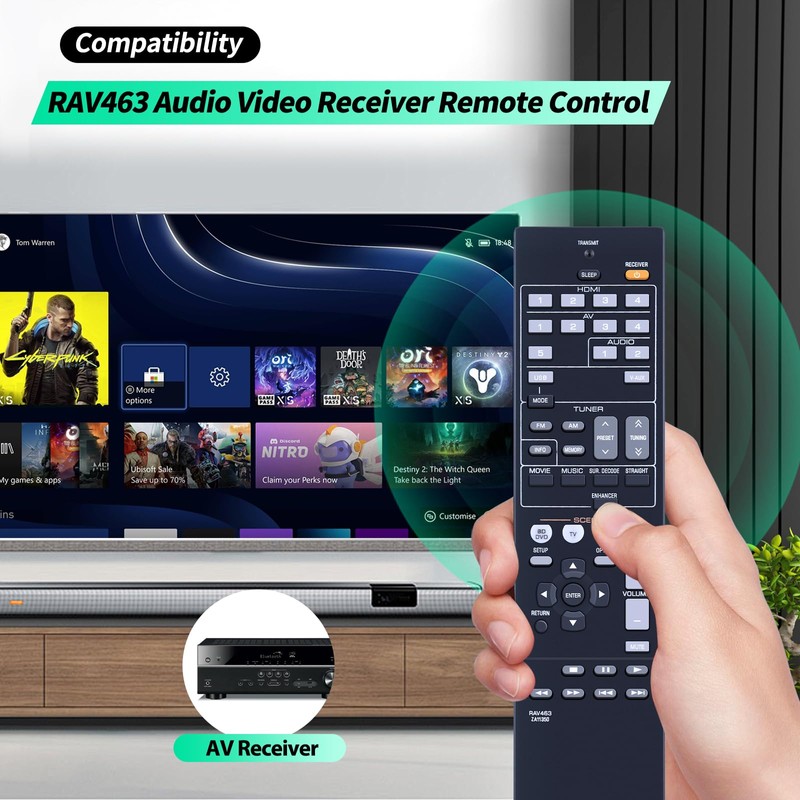 RAV463 ZA11350 Replace Remote Control Fit for Yamaha AV Receiver