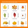 Fall Window Clings Double Sided Pumpkin Leaves Window Stickers Removable