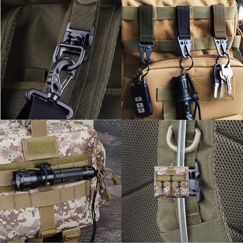 48 Pcs Molle Backpack Attachments Set,Tactical Gear Clip Kit (Include