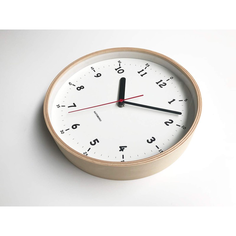 KATOMOKU plywood wall clock 10 sweep (continuous second hand) km-76N