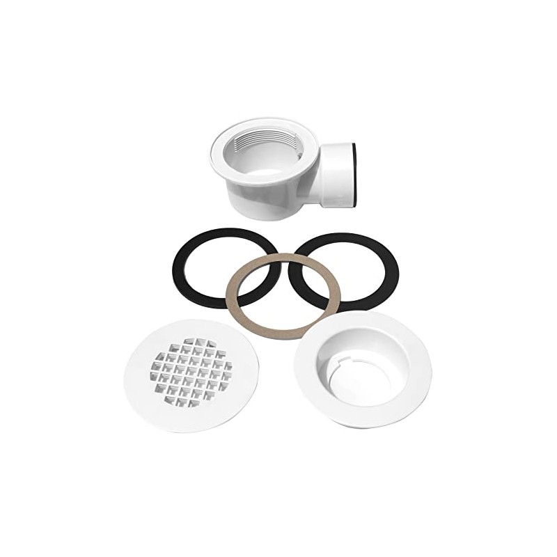 PVC 2''Side Outlet Drain Assembly，for Low Profile Shower Drain Trap