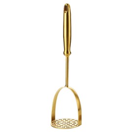 Moqqeu Gold Stainless Steel Potato Masher Household Potato Press Manual Multifunctional Masher Masher