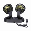 Electric Car Fan 360° Rotatable DoubleHead 5 Blades 2 Speeds