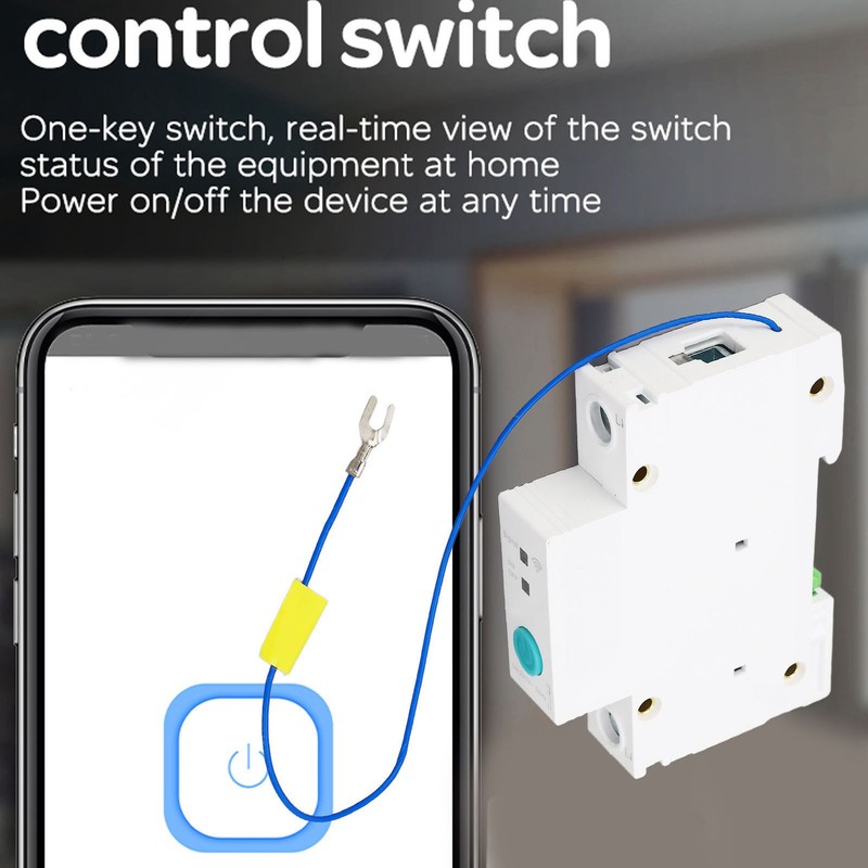 WIFI Circuit Breaker 1P DIN Rail Smart Breaker Switch for