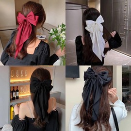 GWAWG 3 x bow hair clips, women's hair bows, French large bow, hair clips, hair clips with large bow, plain hair pin