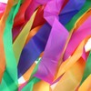 LUOEM Rainbow Ribbon Dance Band Runners Coloured Band Rod for