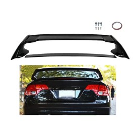 munirater For 2006-2011 Honda Civic Sedan Mugen Style Glossy Black ABS Trunk Spoiler Wing