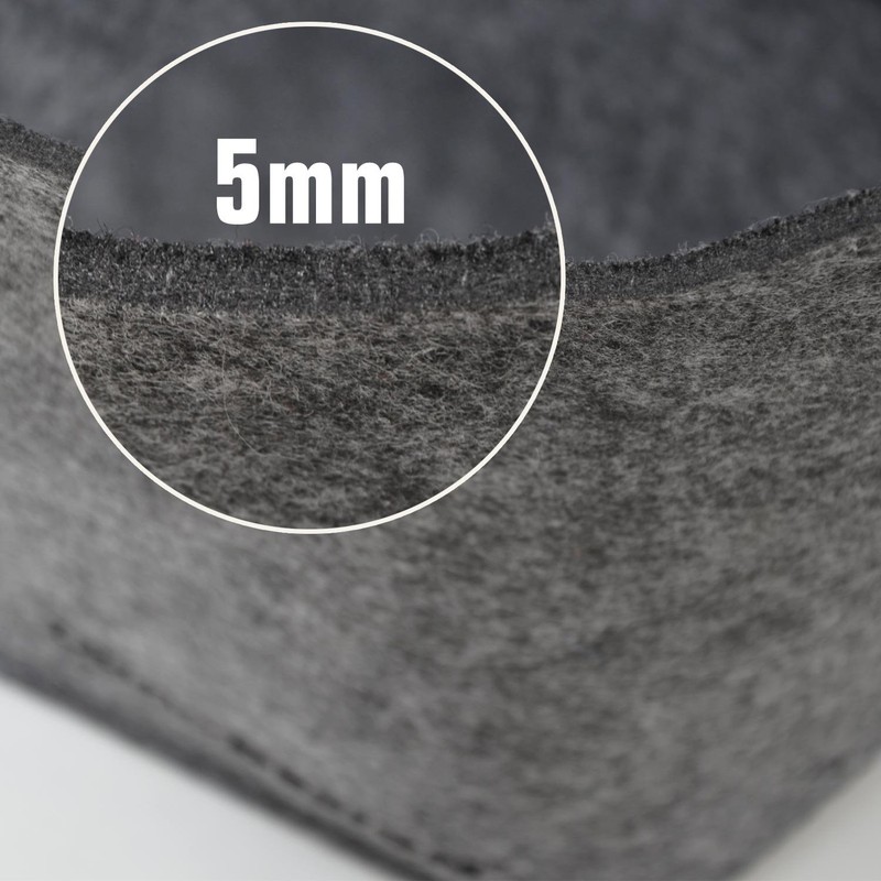 DuneDesign Artificial Felt Bag 40x25x30cm basket for firewood shopping 15KG