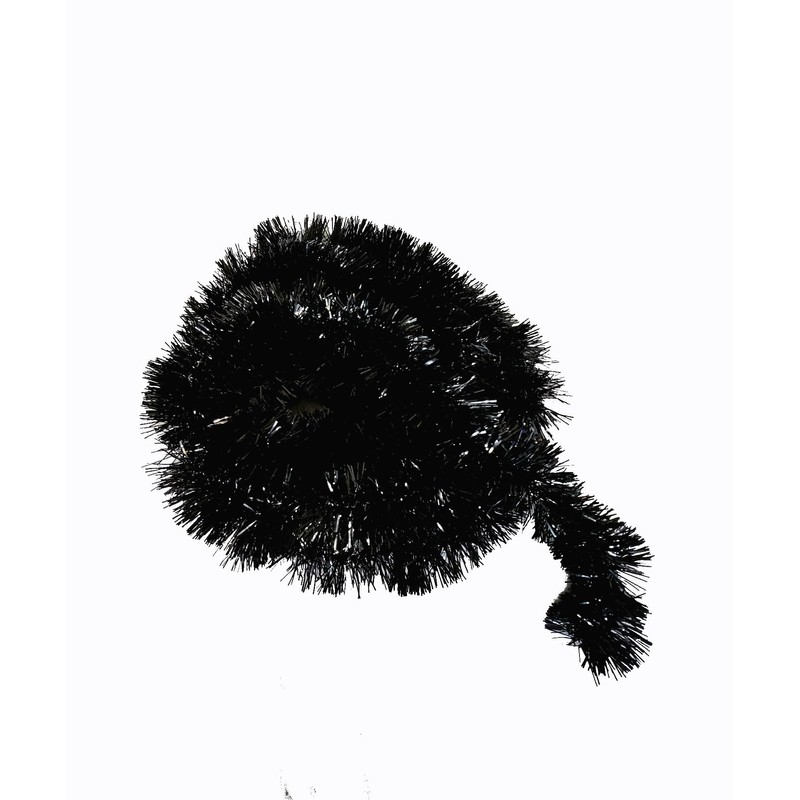 Simply Products 4M Fine Cut Black Christmas Tinsel Garland Decoration