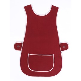 LINEN CLOSET Womens Tabards with Pockets for Men Ladies Cleaning Catering Chef Kitchen Aprons Unisex Hygea Tabard Apron Work Tabards