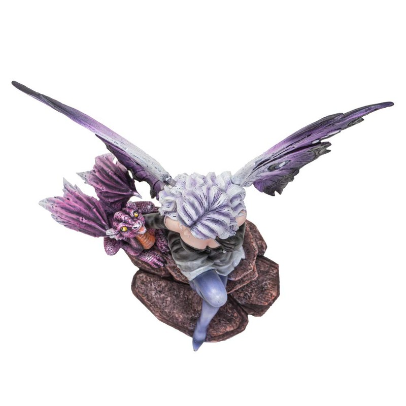 Pacific Giftware Fairyland Butterfly Fairy with Guardian Dragon Home Decor