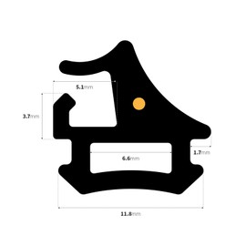 ExtrudaSeal AF613 (RX612) AluK Bifold Door Gasket - 5m