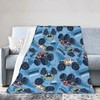 Perinsto Monster Truck Cars Pattern Throw Blanket Ultra Soft Warm