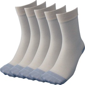 Hayashi (771-2) Men's Refreshing Mesh Socks, Made in Japan, 5 Pair Set, Round End, 9.6 - 10.6 inches (24.5 - 27 cm), Gray Made in Japan with Premium Cotton Thread Mesh for Superior Breathability,