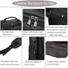 LUUFAN Genuine Leather Backpack Shoulder Bag for Men Women Casual