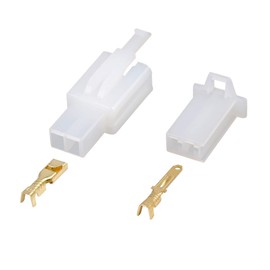 X AUTOHAUX 4 Sets 2.8mm 2 Pin Car Electrical Wire Connector Terminal Housing