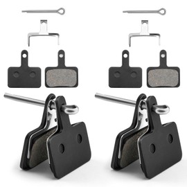 GlasFlength Brake Pads Bicycle for Shimano 4 Pairs, Disc Brake Pads for B01S B05S High Performance Bike Pads Semi Metal Quiet Resin for M515 C601 M415 M475 M495 M465 M510 M525 M575 M375