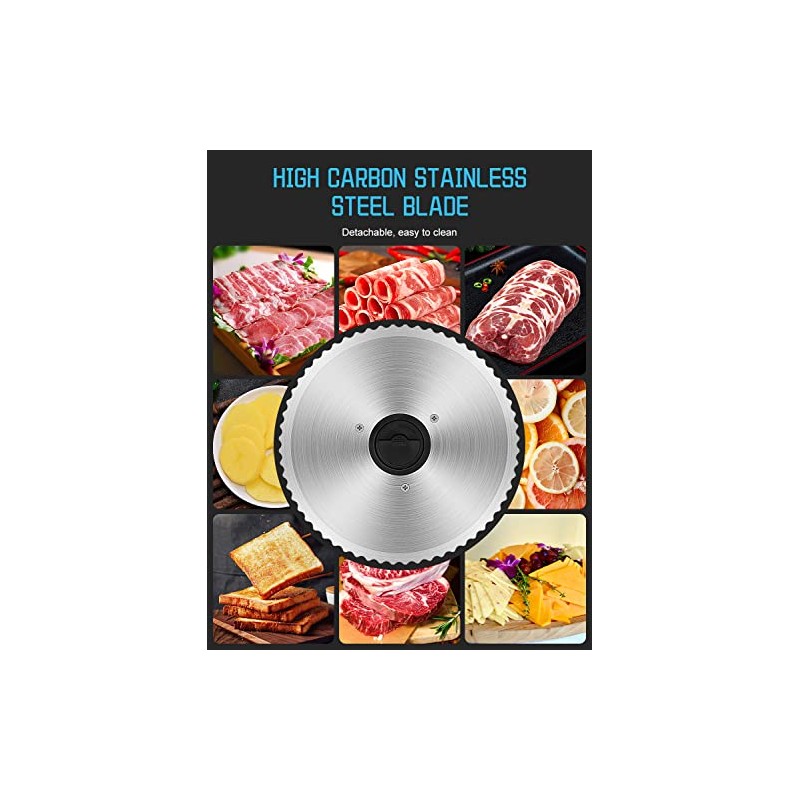 Meat Slicer Blade TOKASS 7.5'' Stainless Steel,Food Slicer Round Blade