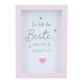 Depesche 11625-044 Photo Frame with Compliment, Small Decorative Frame with Pretty Saying, Approx. 8.4 x 5.8 x 1.9 cm, Ideal as a Gift or a Little Present