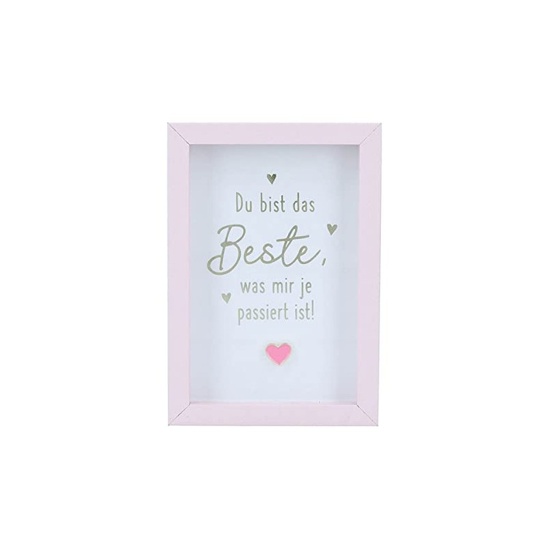 Depesche 11625-044 Photo Frame with Compliment, Small Decorative Frame with
