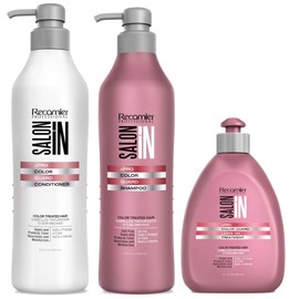 Salon Recamier In Color Guard Hair Care Kit – Shampoo + Conditioner + Leave-In Treatment | Color Protection & Shine