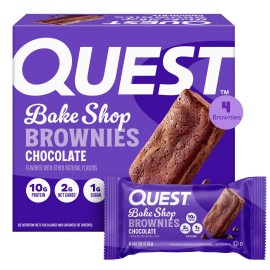 Bake Shop Brownies, Chocolate Flavor, 10g Protein, 4 Count