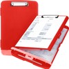 Meiikun Clipboard with Storage, Plastic Clipboards 8.5x11 with Pen Holder,
