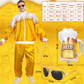 BITOYO 80s Men's Costume (L)