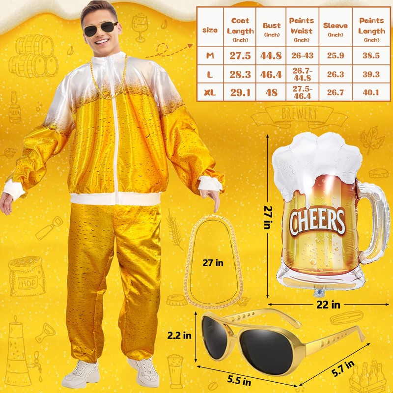 BITOYO 80s Men's Costume (L)