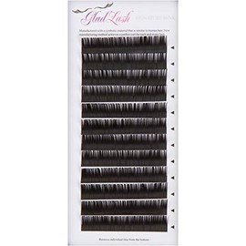Signature Mink Eyelash Extensions by Glad Lash | J Curl - 0.15 Thickness | 9mm to 14mm Length Options | Individual Single Strands on the Tray | Soft Synthetic Mink | 100% Vegan Lashes | Length (13mm)