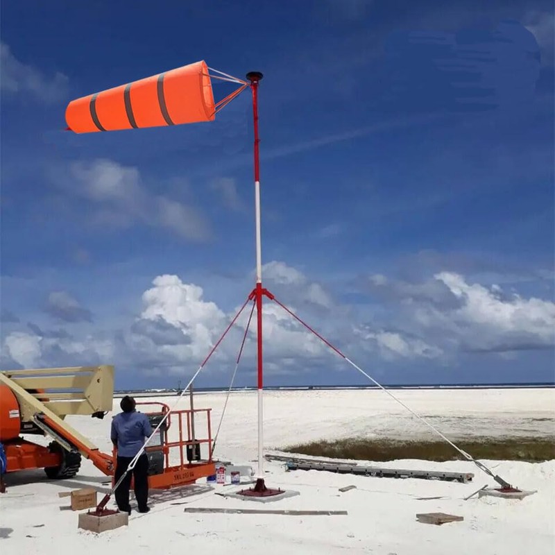 Qishi Airport Windsock Rip-stop Outdoor Rainbow Wind Measurement Sock Bag