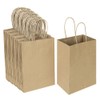 Oikss 100 Pack 5.25x3.25x8.25 Inch Small Plain Natural Kraft Paper