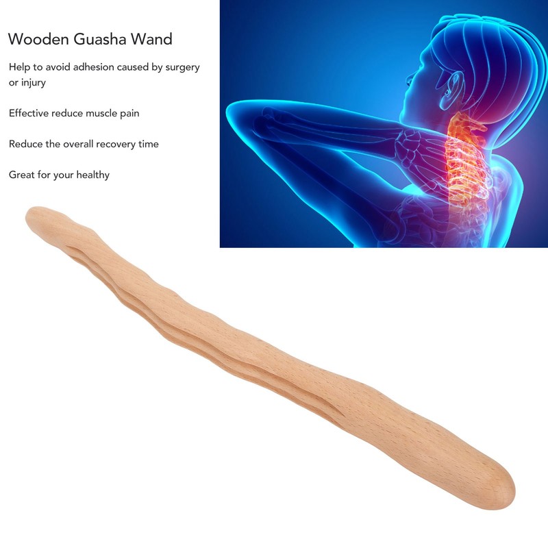 Wooden Scraping Stick Muscle Relaxation Reduce Discomfort Skin Guasha Wand