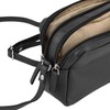 GRESEL Women's Genuine Leather Handbag with Adjustable Shoulder Strap, Compact