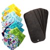 Asenappy Cloth Diapers 6 Pack with 6 Inserts & 1