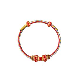 Viwind Tibetan Lucky Bracelet for Women Lucky Charm Bracelet Braided Tibet Style Adjustable Wrist Bracelet Red Bracelet Rope Bracelets, Polyester fibre