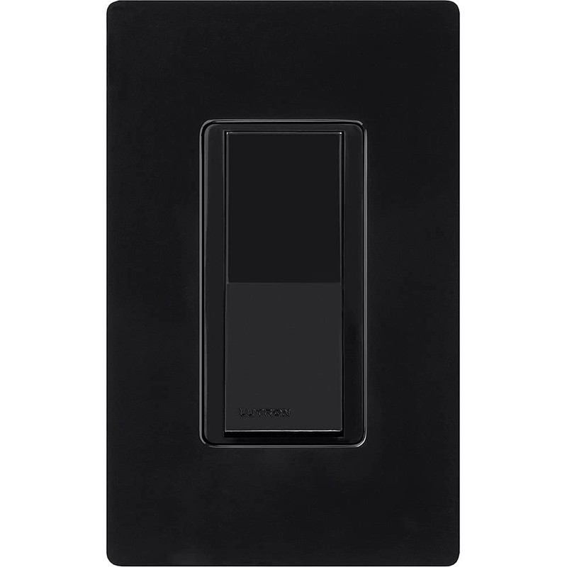 Lutron Claro On/Off Switch, 15-Amp, Single-Pole, CA-1PS-BL, Black