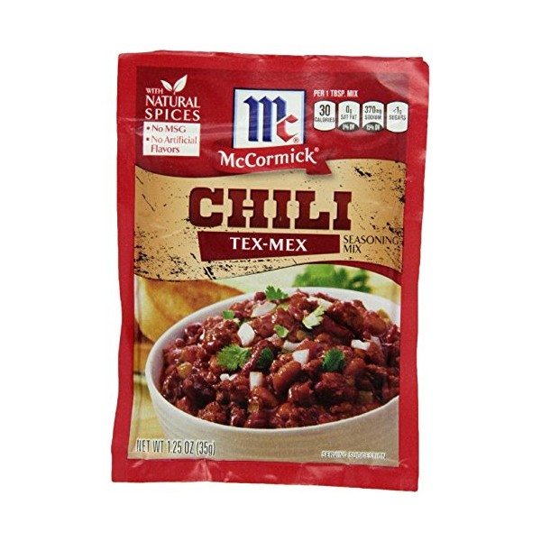 McCormick Chili Mix, Tex Mex Flavor, 1.25 Ounce (Pack of 6)