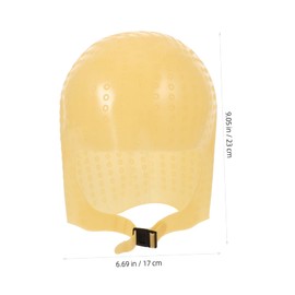 VICASKY 1 Set Hair Dye Cap Dyeing Color Caps Hair Dyeing Hat Eyeliner Highlighting Cap Salon Hair Caps Staining Highlight Kit for Hair Pull Through Caps Crease Board Gloss Silica Gel Brown