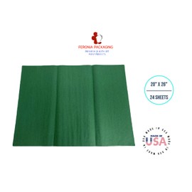 Holiday Green Tissue Paper Squares, Bulk 24 Sheets, Premium Gift Wrap and Art Supplies for Birthdays, Holidays, or Presents by Feronia packaging, Large 20 Inch x 26 Inch