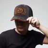 Trendy Apparel Shop Rodeo Leather Patch Trucker Snapback Ball Cap,
